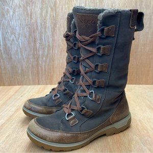Ecco Gora Tall Womens Winter Snow Boots Size 40 (8.5)